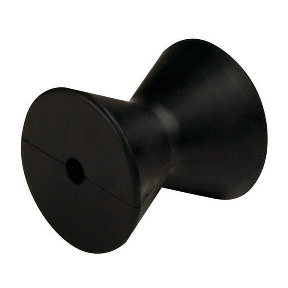 C.E. Smith Trailer Boat Roller 29541 Bow; 3-1/2 Inch Outside Diameter x 3-3/4 Inch Length; Black; Natural Rubber; With 1/2 Inch Shaft; Single