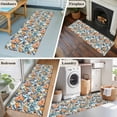 thumbnail image 5 of 2'x6' Rug Runners for Hallways Kitchen, Orange Blue Coastal Non Slip Entryway Beside Floor Carpet Runner, Summer Ocean Shell Conch Retro Washable Laundry Room Bedroom Throw Rugs Mat for Family Pet, 5 of 8