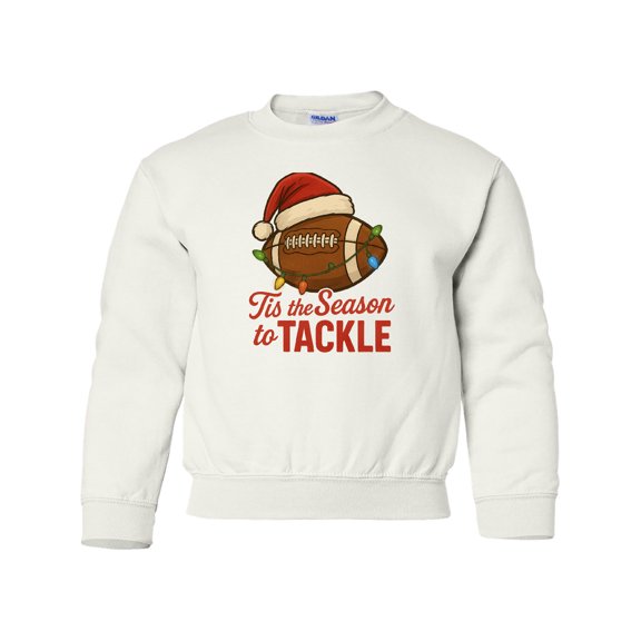 Inktastic Tis the Season to Tackle Football Christmas Youth Sweatshirt