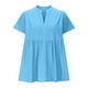 thumbnail image 1 of Vestidos Casuales Para Mujer, Blusas De Mujer De Moda Blusa tipo jersey con cuello en V y mangas cortas de color liso para mujer, 1 of 6