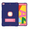 thumbnail image 5 of iPad 10.2 Case 7th Generation, Allytech Hybrid Dual Layers Heavy Duty Shockproof Defender Build Kickstand Drop Protection Case Cover for Apple iPad 7th Gen 2019, Navyblue/Rose, 5 of 7