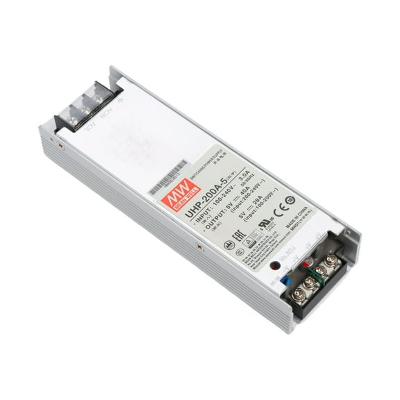 Feedannce 5V 40A 200W Slim Switching Power Supply for LED Display, MEAN WELL UHP-200A-5