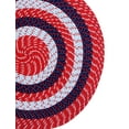 thumbnail image 2 of Better Trends 40" x 60" Tri-Circle Braided Rug 100% Polypropylene Durable and Stain Resistant Reversible Indoor Area Utility Rug, Country Stripe Collection - Americana Stripe, 2 of 4