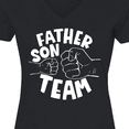 thumbnail image 4 of Inktastic Father's Day Father Son Team Parent Child Fist Bump Women's V-Neck T-Shirt, 4 of 5