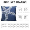 thumbnail image 5 of Qinduosi Throw Pillow Cover of Blue White Beach Starfish Cushion Pillow Case Square Nautical Pillowcase for Party Bed Sofa Home Car Bedroom Outdoor White, 5 of 5
