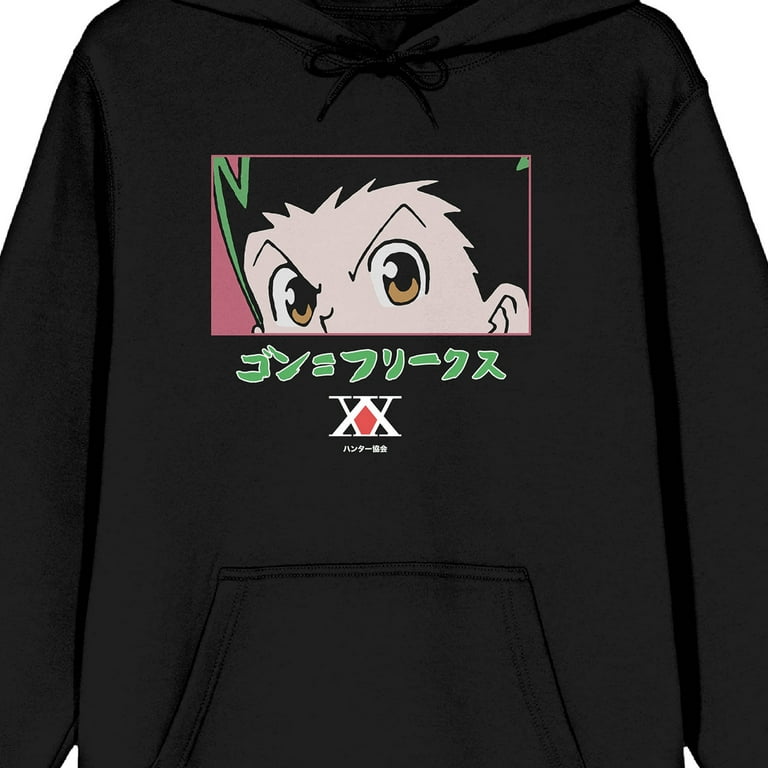 Hunter X Hunter Gon Freecss Eyes Men's Black Hoodie-XXL