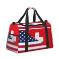 thumbnail image 2 of Honeii USA Switzerland Print Gym Bag,Carry on Weekender Overnight Bag, Travel Duffel Bags, Personal Item Travel Bag,Tote Bag,Workout Dance Bag, 2 of 7