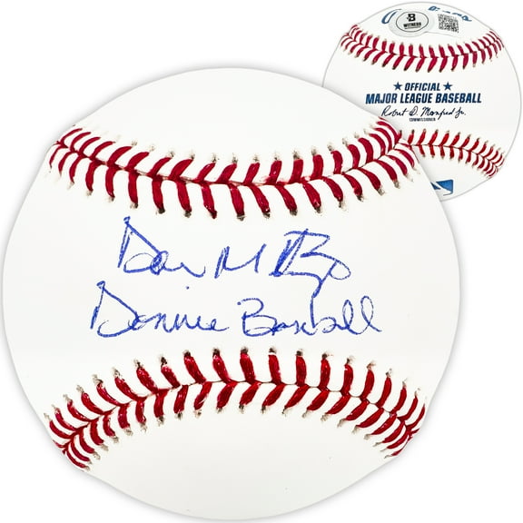 Don Mattingly Autographed Official MLB Baseball New York Yankees "Donnie Baseball" Beckett BAS Witness 224692
