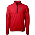 thumbnail image 2 of Men's Cutter & Buck  Red Portland Sea Dogs Cascade Eco Sherpa Fleece Quarter-Zip Jacket, 2 of 3