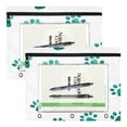 thumbnail image 2 of 2Pcs A4 Document Pouch Set 3 Ring Binder Pencil Pouch Clear Window Pencil Case for Binder for Home, Office Teal Dog Paw Prints, 2 of 7
