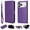 Purple, variant on For iPhone 17 Pro Max Case Detachable Wallet, PU Leather Flip Folio Cover with Credit Card Holder, Money Pocket, Magnetic Closure, Hand Strap, Car Mount Support, Full Body Protection,Blue