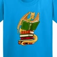 thumbnail image 4 of Inktastic Well-read Cute Gold Dragon Reading Books Youth T-Shirt, 4 of 5