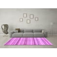 thumbnail image 3 of Ahgly Company Indoor Round Abstract Purple Modern Area Rugs, 4' Round, 3 of 4