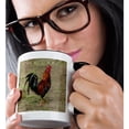 thumbnail image 2 of 3drose, Rooster, Rarotonga, Cook Islands, South Pacific, 11oz Two-tone Black Mug, 2 of 6