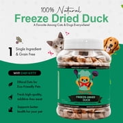 Chef Kitty Duck Freeze Dried Treats for Cats and Dogs, 3 oz