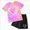 T68-Purple, variant on 11-12 Years Teen Baby Girl Fall Winter Tie Dye Set Cap Sleeve T Shirt And Elastic Waist Shorts 2 Piece Clothing Sets Girls Green Tracksuit