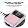 thumbnail image 2 of Dteck for Samsung Galaxy Z Flip 4 5G Case, PU Leather + Hard PC Shell Ultra Thin Slim Durable Protective Phone Case Cover for Samsung Galaxy Z Flip 4 5G 2022, Pink, 2 of 7