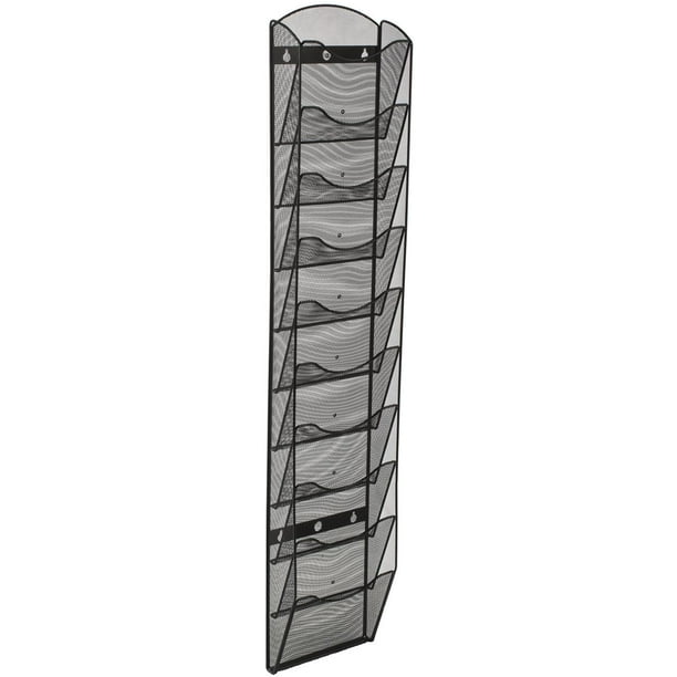 Wall Mount Literature Rack File Folder Organizer 10 Dividable Pockets Black Steel Mesh Mshwl10bk Com - Small Metal Wall Pockets Wall Mount Literature Rack File Folder Organizer 10 Dividable Pockets Black Steel Mesh Mshwl10bk Com - Small Metal Wall Pockets