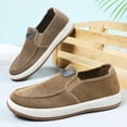 thumbnail image 4 of Domuza Mens Boat Shoes Slip On Walking Loafers Width Shoes Lightweight Comfort Non Slip Sneakers Fashion Business Work Beige 8.5 (EU-42), 4 of 7