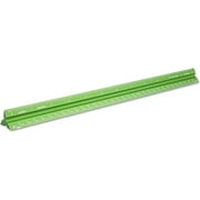 Alumicolor Aluminum Architect Solid Drafting Scale, 12IN, Green