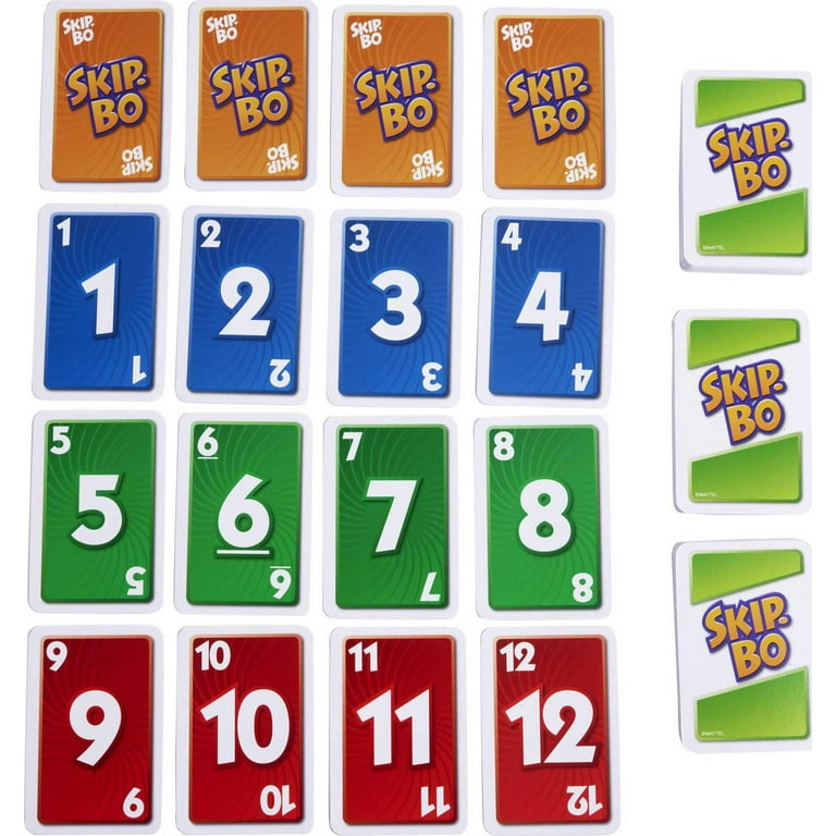 Skip Bo Card Game, Gift For Kids And Adults, Storage Tin Box