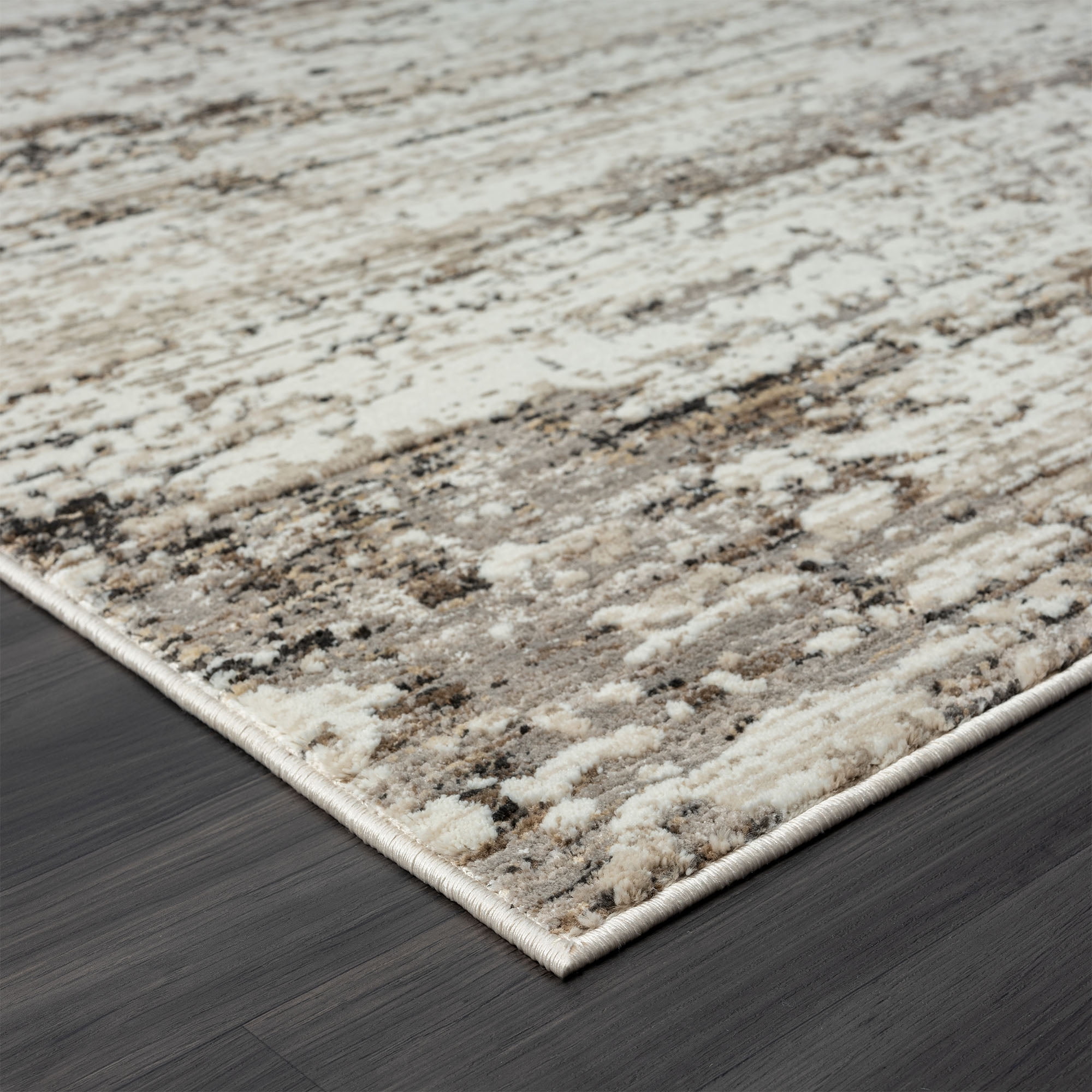 LR Home Brielle Sara Abstract Indoor Polyester Blend Area Rug, Dark Gray, 2' x 3'