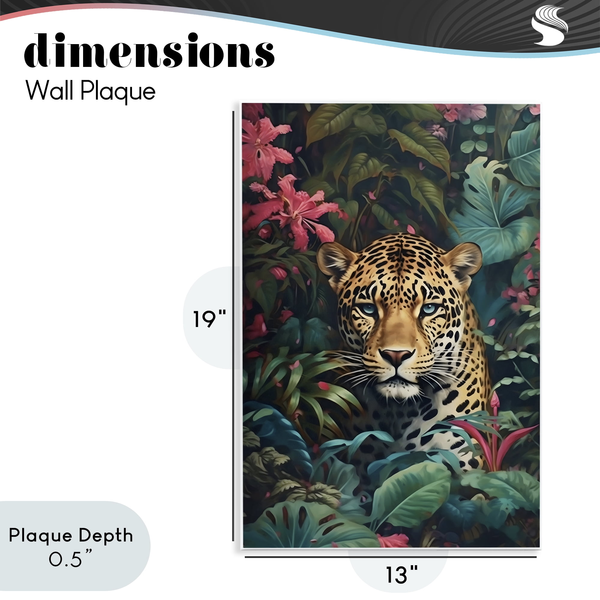 Stupell Industries Jaguar with Silent Emerald Gaze Wall Plaque Art, design by Creative Studio