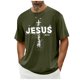 thumbnail image 1 of Camisa Casual de Cuello de la Tripulación de la Impresión de Pascua de Manga Corta de Verano Top Ligero de Poliéster para los Hombres, Camiseta de Manga Corta para el Uso Diario de Primavera Verano, 1 of 8