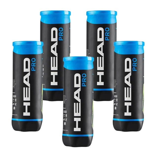Pack 5 Botes de 3 pelotas Head Padel Pro High Altitude amarillo