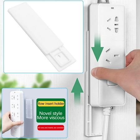 

aoksee Kitchen Tools Plug-In Holder Double-Sided Sticker Without Plug-In Holder Punch-Free Plug-In Board Router Fixed cool gifts for Kitchen organization and decoration