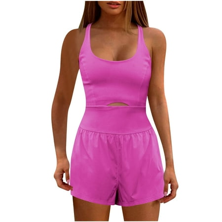 

Gallickan Summer Womens Board Swim Jumpsuit 2023 Womens Running Onesie Workout Rompers One-Piece Outfits Exercise Jumpsuits Gym Yoga on Sale
