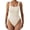 Apricot, variant on Women Sexy Ribbed Bodysuit Seamless Sleeveless Square Neck Tank Top Shapewear
