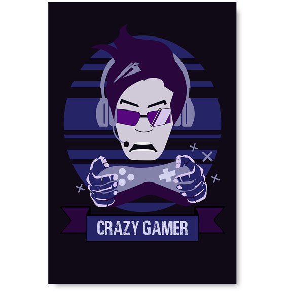 Awkward Styles Gamer Poster Wall Art Crazy Gamer Home Decor Prints