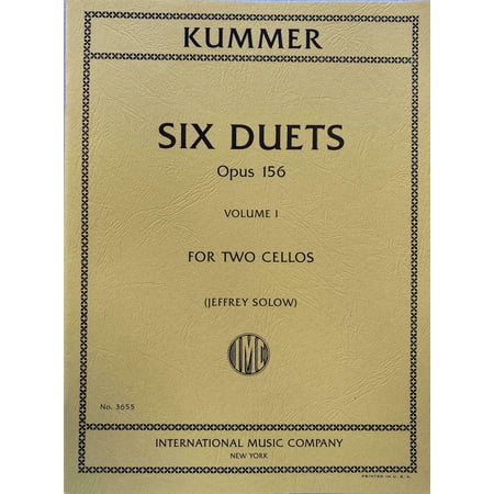 Kummer, F.A. - Six Duets, Op. 156, Volume 1 - Two Cellos - edited by Walter Schulz - (IMC # 3655)