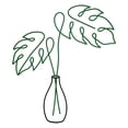 thumbnail image 2 of Estatua de pared Colco decoración Escultura de Jardín interior Monstera Verde 27,94x35,56 cm, 2 of 7