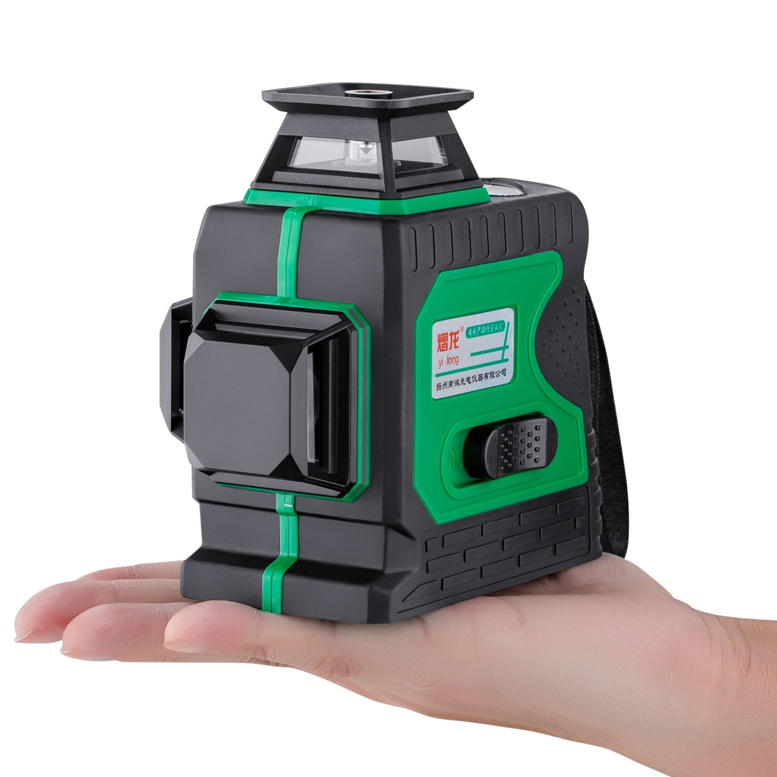 12 Line Green  Laser Level-100ft/30m-6000mah Rechargeable-3x360 Rotary Laser Level,IP54 Laser Levels Self/Manual Leveling with Rotary base,Carrying Pouch for Construction,Home Renovation