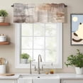 thumbnail image 2 of Brown Grey Retro Oil Paint Valance Curtain Watercolor Gradient Window Valances Rod Pocket Short Curtains Window Treatments for Kitchen Bedroom Bathroom Laundry 56" x 16", 2 of 9