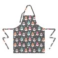 thumbnail image 2 of Gray Christmas Snowman Apron-Garden Aprons for Women with Pockets-Cotton Linen Waterproof Kitchen Cooking Gardening Aprons Adjustable for Kitchen,Cooking,BBQ and Salon 32"x27", 2 of 7