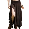 thumbnail image 1 of Jupe Maxi Bohème d'Été pour Femmes, Décontractée, Fendue, Fluide, Longue, Style Western Rétro, L, 1 of 6