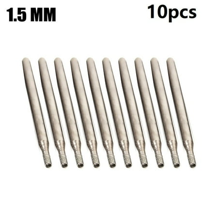 

BCLONG 10Pc 0.8-4mm Rotary Diamond Burr Core Drill Bit Engraving 2.35mm For Glass Tile
