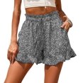 thumbnail image 1 of Chiffon Print Casual Pocket Shorts, 1 of 2