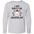 thumbnail image 3 of Inktastic I Just Really Like Chickens Ok Long Sleeve Youth T-Shirt, 3 of 5