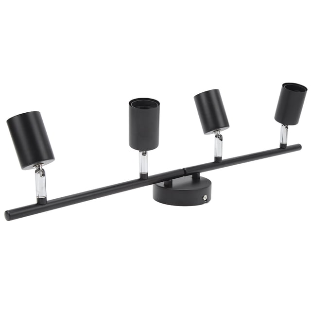 Tracking Lighting Fixtures Ceiling, Matte Black Rust LED Tracking Lights 85-265V E27 Lamp Holder For Kitchen For Hotel