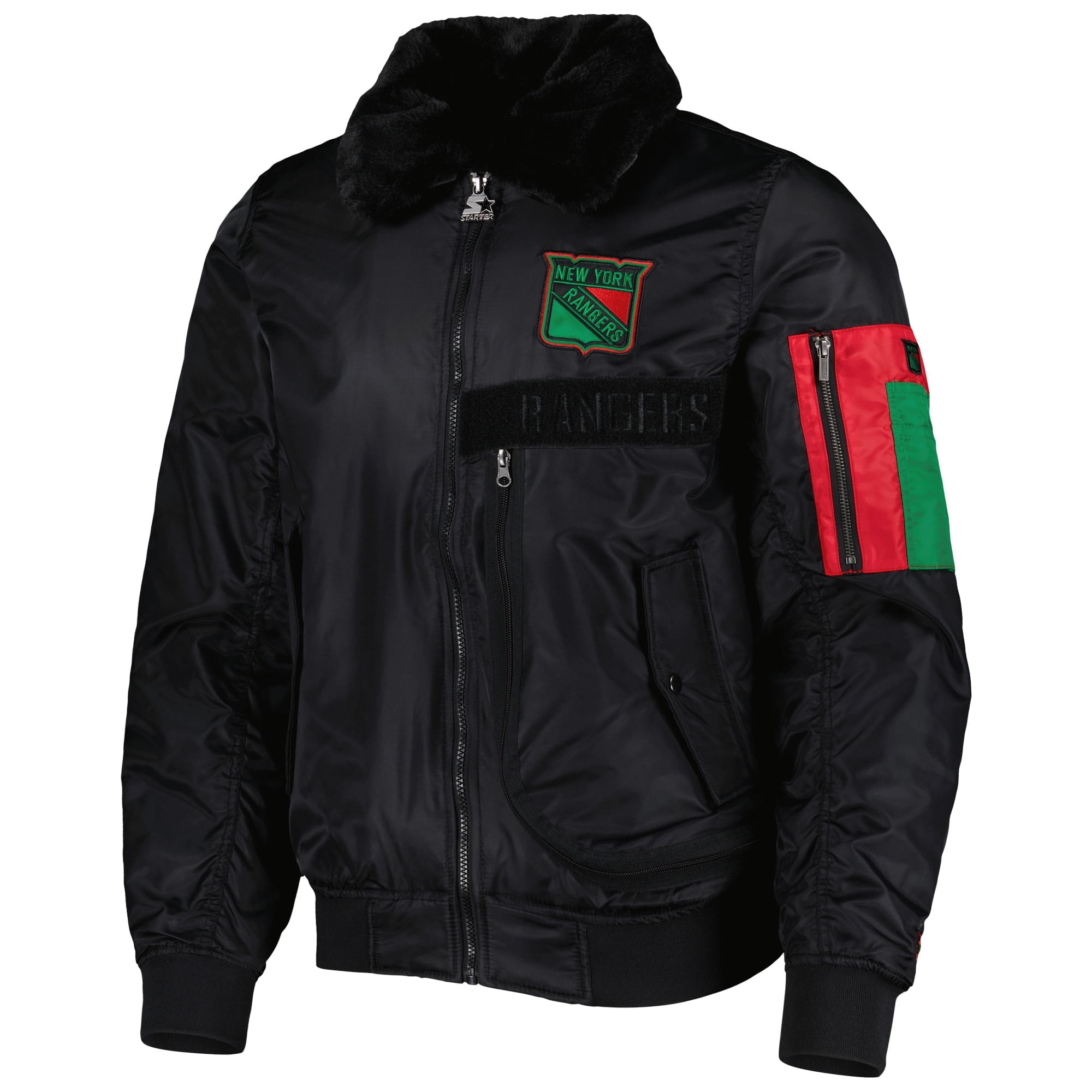 Men's Starter x Ty Mopkins Black New York Rangers Black History