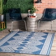 thumbnail image 2 of Alfombra de interior/exterior de Nuloom Ranya Tribal, 3 '6 "x 5', azul nuLOOM Ver descripción, 2 of 2