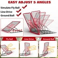thumbnail image 2 of EDTara Filet de Rebond de Baseball 4 X 4,5 Pi, Filet de Rebond Robuste à 5 Angles Réglables pour la Mise en Champ, le Frappe, le Lancer, Résistant aux UV, 2 of 7