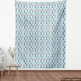 thumbnail image 3 of Cartoon Fabric by the Yard, Illustration of Animals with Winter Clothing Hats Hot Coffee on a Dotted Background, Upholstery Fabric for Dining Chairs Home Decor Accents, Multicolor by Ambesonne, 3 of 4