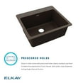 thumbnail image 7 of Elkay ELG2522MB0 Quartz Classic 25" Drop In Single Basin Quartz Composite Kitchen Sink -, 7 of 7