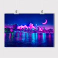 thumbnail image 4 of Póster de neón de Synthwave con paisaje de Tokio de los años 80, decoración de pared, pintura, decoración de habitación del hogar kawaii, pintura estética en lienzo, 4 of 5