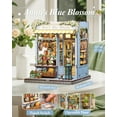 thumbnail image 2 of Kit de casa de muñecas en miniatura CUTEBEE Book Nook Anna's Blue Blossom con luz LED, 2 of 7